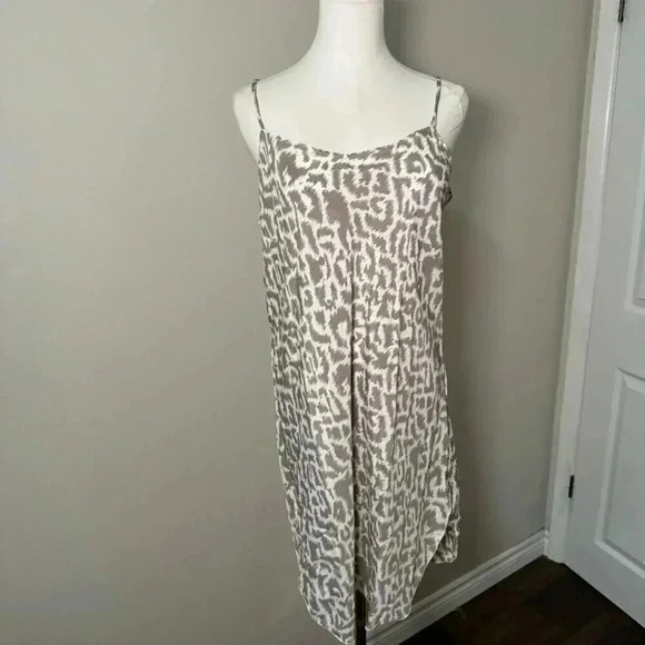 Vintage handmade animal print slip dress lingerie L - Picture 2 of 6